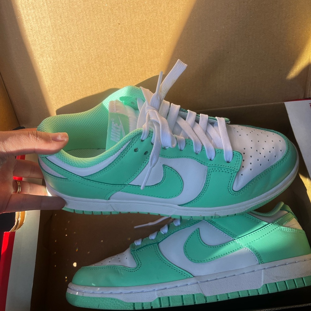 Nike Mint Green and White Sneakers